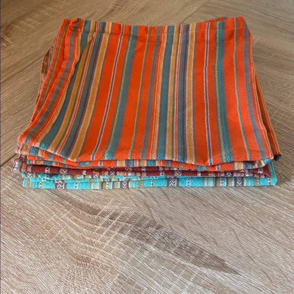 Kay Dee south western pattern made in India cotton set 5 napkins